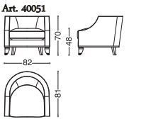 Дизайнерское кресло Angelo Cappellini Valentino