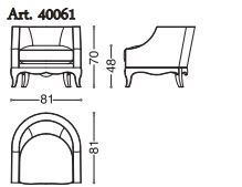 Дизайнерское кресло Angelo Cappellini Margherita