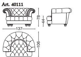 Кожаное кресло Angelo Cappellini Lisette