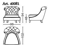 Дизайнерское кресло Angelo Cappellini Magda