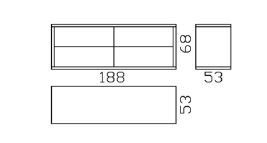 Размеры комода DV Home Cooper с 4 ящиками