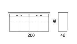 Габариты буфета DV Home Envy