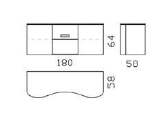 Габариты тумбы для ТВ DV Home Form