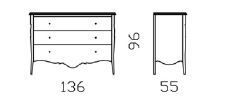 Габариты комода DV Home Seduction