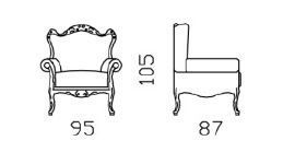 Габариты кресла DV Home Gossip