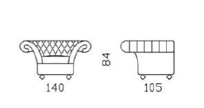 Габариты кресла DV Home Icon