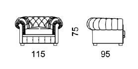 Габариты кресла DV Home Shine