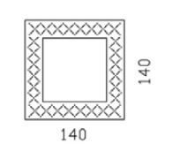 Габариты квадратного зеркала