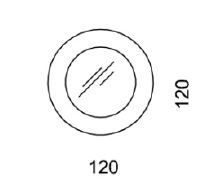 Габариты круглого зеркала