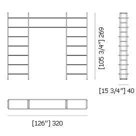 Стеллаж Morelato Scala Zero Art. FS3410175