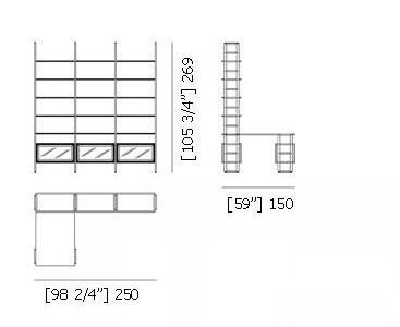 Книжный стеллаж Morelato Scala Zero Art. FS3410176