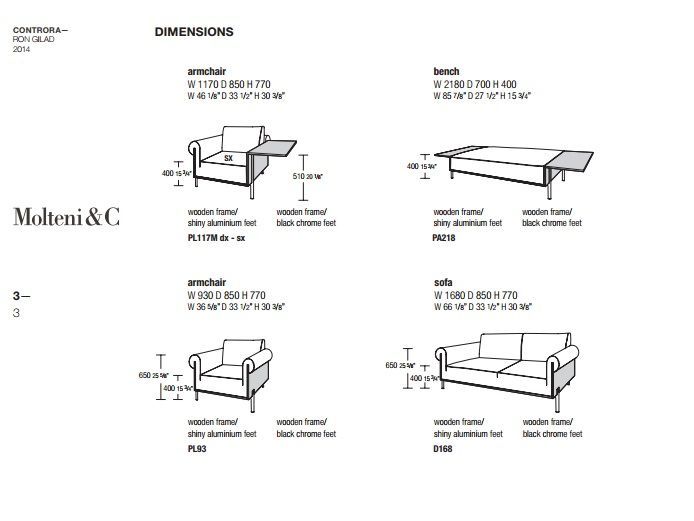 Дизайнерский диван Molteni&C Contora