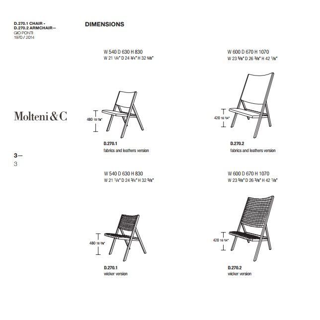 Современное кресло Molteni&C D.270.2