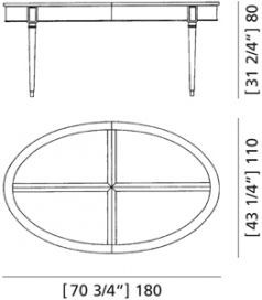 Обеденный стол Morelato Direttorio Art. 5768