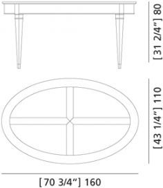 Обеденный стол Morelato Direttorio Art. 5780