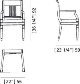 Стул с подлокотниками Morelato Elena Art. 3839