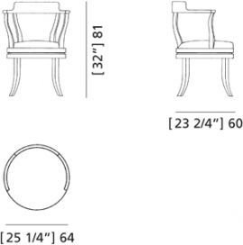 Вращающийся стул Morelato Biedermeier Girevole Art. 3862