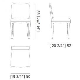Обеденный стул Morelato Gilda Art. 5108