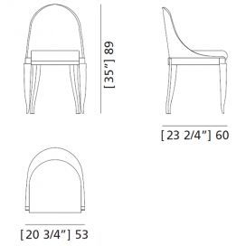 Дизайнерский стул Morelato Diana Art. 5110