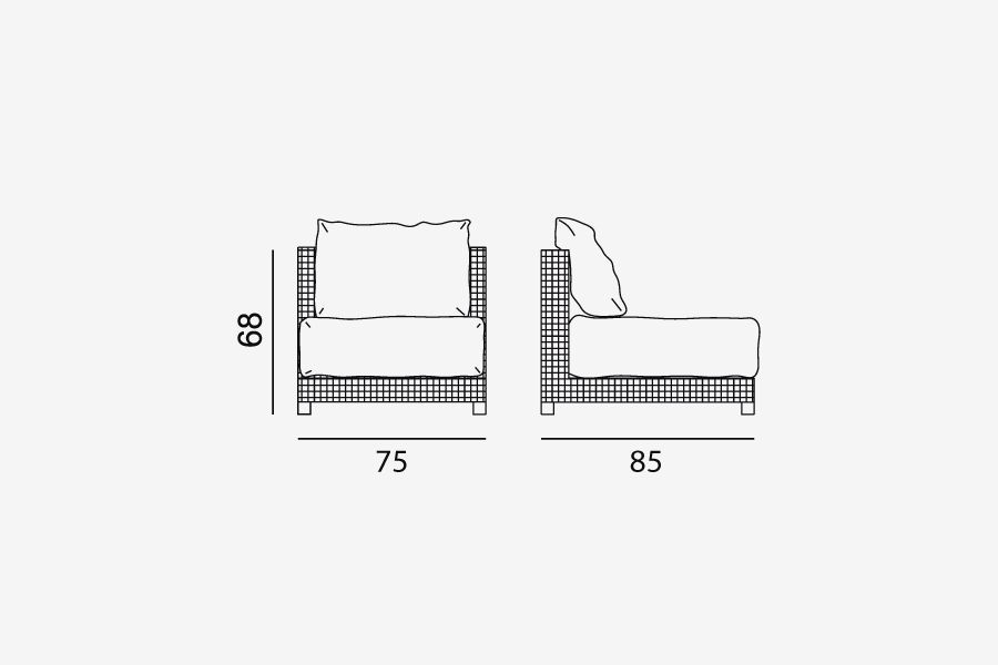 Дизайнерское кресло Gervasoni InOut 206