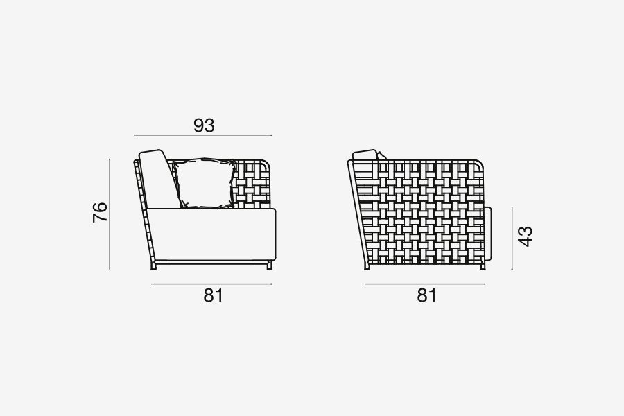 Дизайнерское кресло Gervasoni InOut 807 F