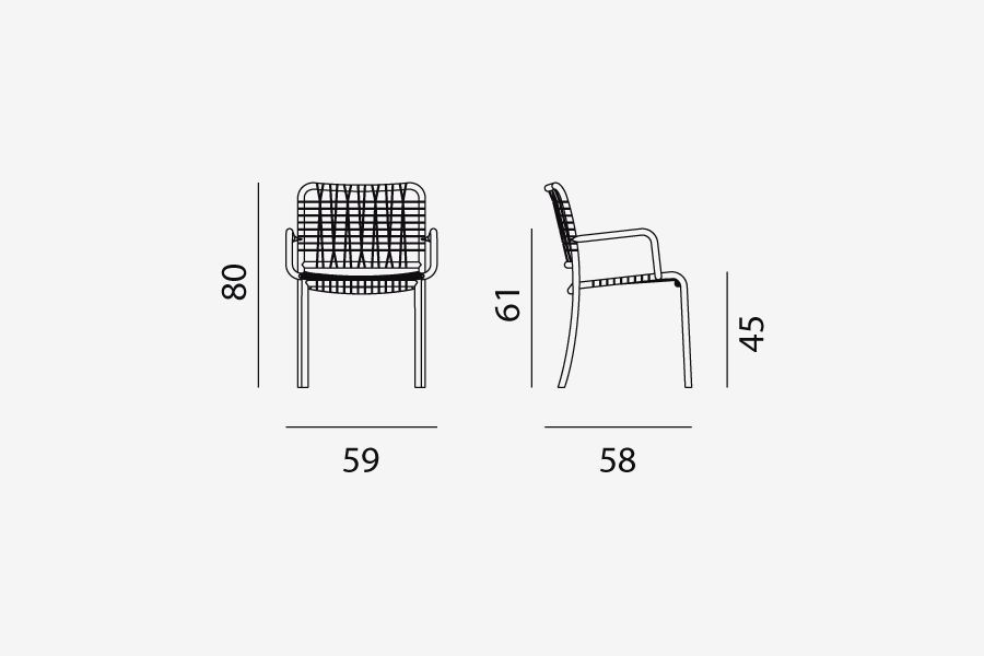 Дизайнерское кресло Gervasoni InOut 824 C/824 F