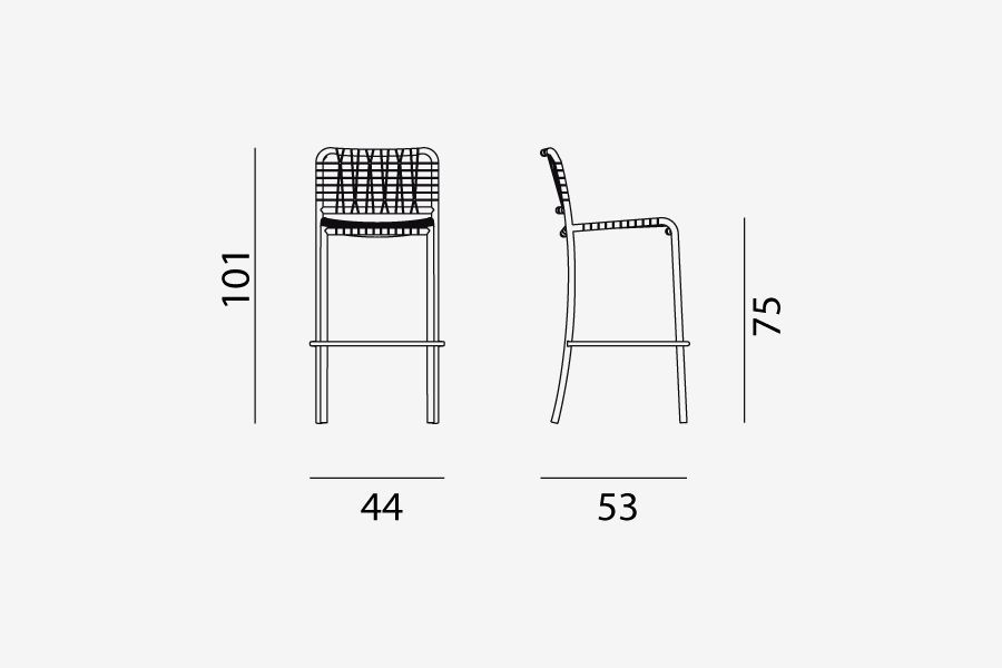 Дизайнерский стул Gervasoni InOut 828 F/828 TX