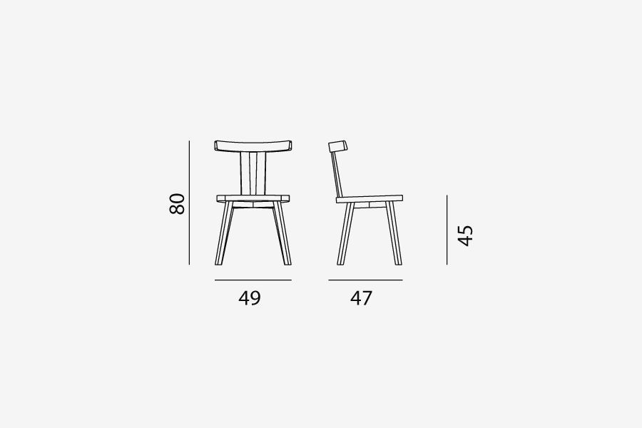 Деревянный стул Gervasoni Gray 23