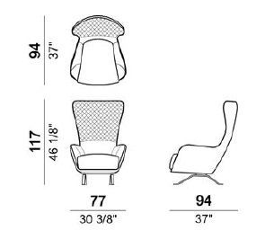 Кожаное кресло Arketipo Sin Seaty