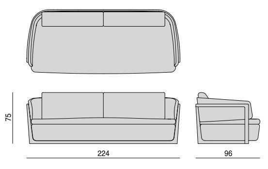 Дизайнерский диван Porada Arena sofa