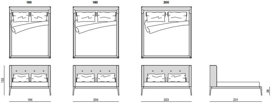 Дизайнерская кровать Porada Ziggy bed