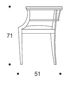 Деревянное кресло Smania Bigi