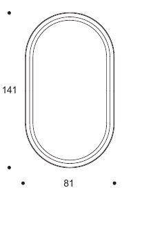 Овальное зеркало Smania Lock