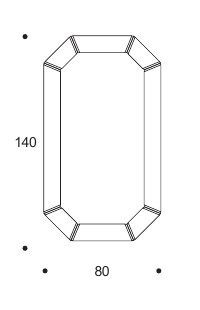 Прямоугольное зеркало Smania Pascal 140