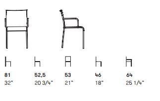 Стул с подлокотниками Potocco Alin Armchair 696/P