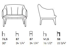 Дизайнерское кресло Potocco Blossom Lounge 840/PL