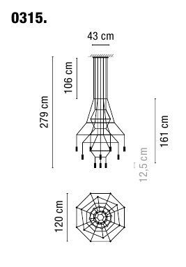 Подвесной светильник Vibia Wireflow Chandelier