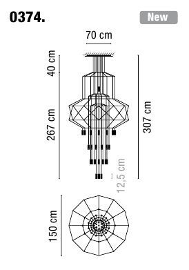 Подвесной светильник Vibia Wireflow Chandelier