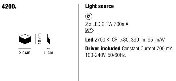 Настенный светильник Vibia Fold Surface