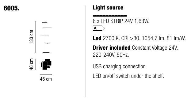 Напольный светильник Vibia Suite 6005