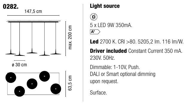 Подвесной светильник Vibia Skan 0282