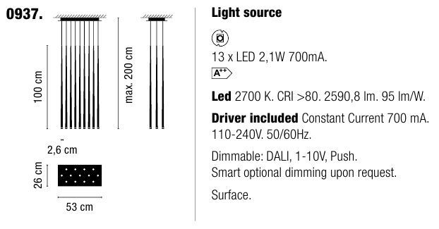 Современный светильник Smania Slim 0937