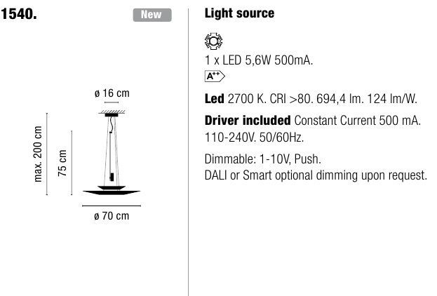 Подвесной светильник Vibia Flamingo 1540