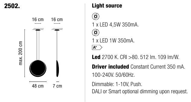 Подвесной светильник Vibia Cosmos 2502