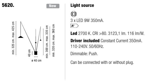 Напольный светильник Vibia North 5620