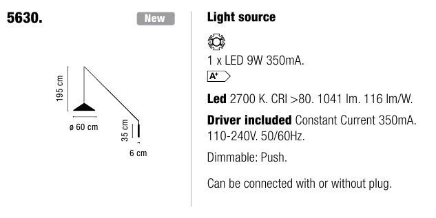 Настенный светильник Vibia North 5630