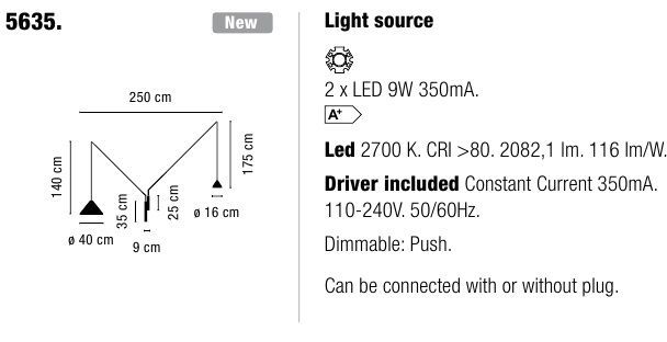 Дизайнерский светильник Vibia North 5635