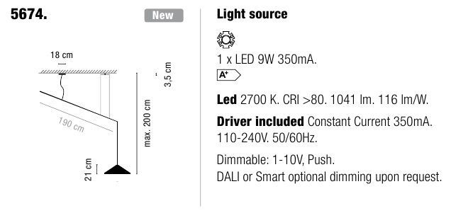 Подвесной светильник Vibia North 5674