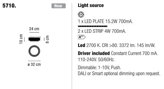 Современный светильник Vibia Centric 5710
