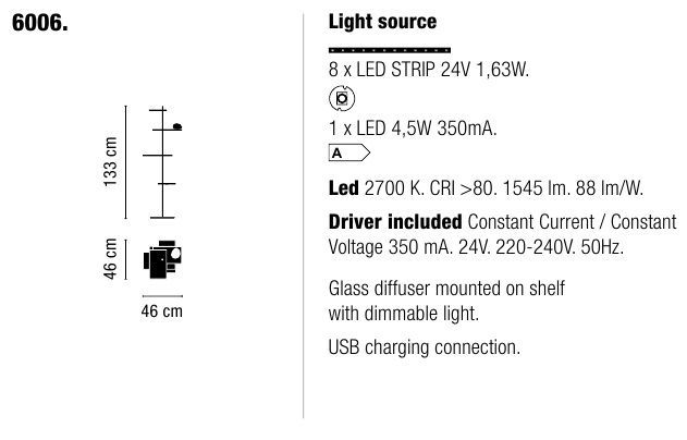 Напольный светильник Vibia Suite 6006